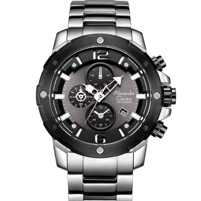 ✅Original Jam Tangan Pria Alexander Christie Chronograph Tali Rantai Original Berkualitas