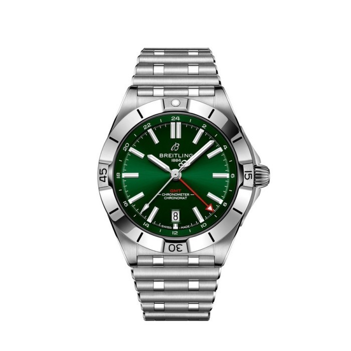 ✅Original Breitling Chronomat Automatic Gmt 40Mm A32398101L1A1 Green Berkualitas