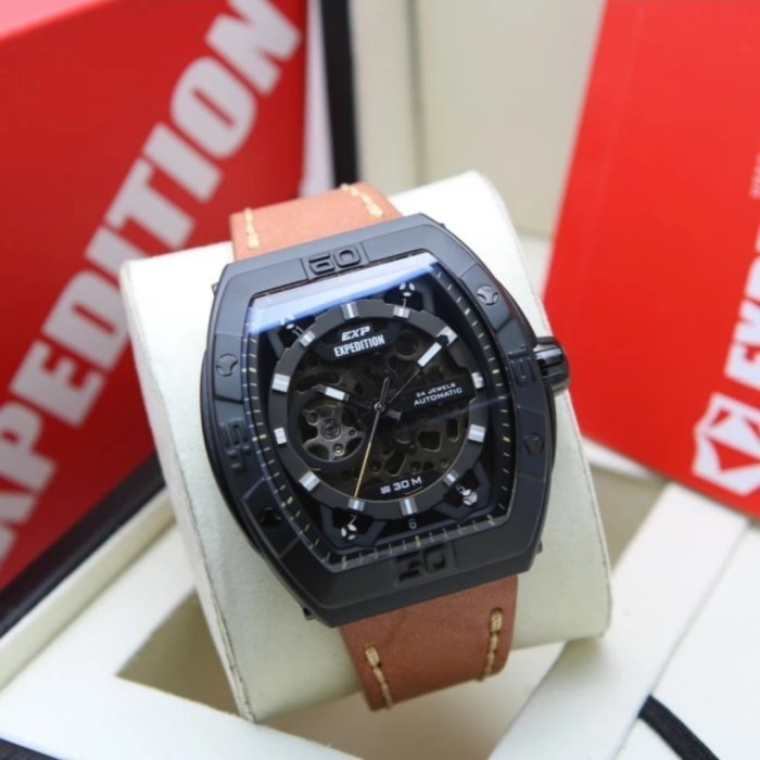 ✅Original Expedition E 6800 Black Brown Automatic E6800 Pria Original Diskon