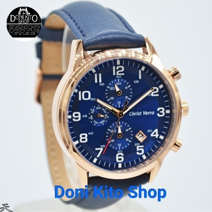 ✅Original Jam Tangan Pria Christ Verra 75014G-25 Blu Original Garansi Resmi New Berkualitas