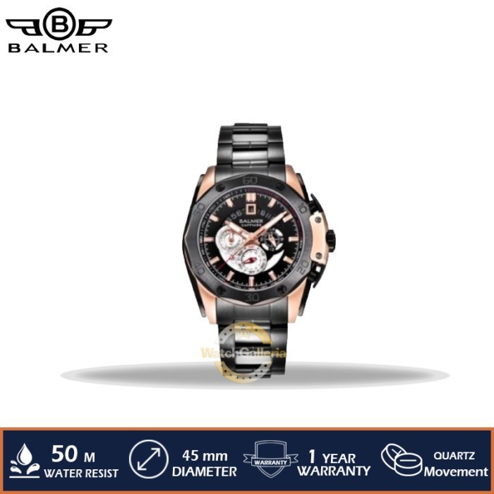 ✅Original Jam Tangan Pria Balmer B-7993Mc Brg-4 Stainless Steel Original Limited