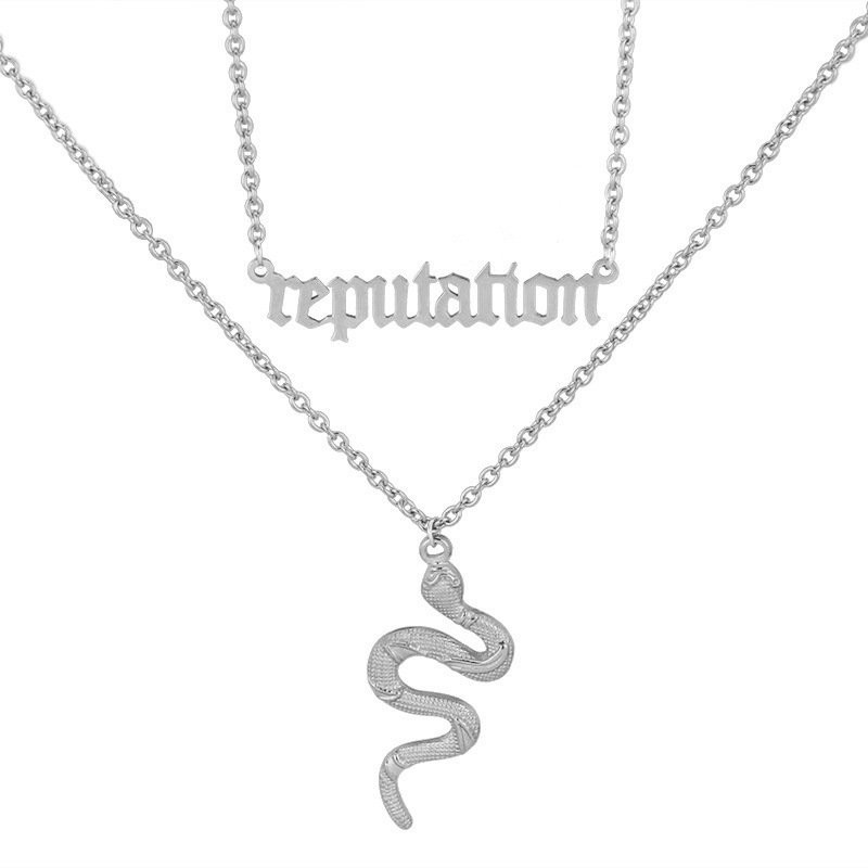 Teniver Reputation Snake Necklace for Women Gold Snake Necklace Reputation Lover Anti-Hero Fans Gift