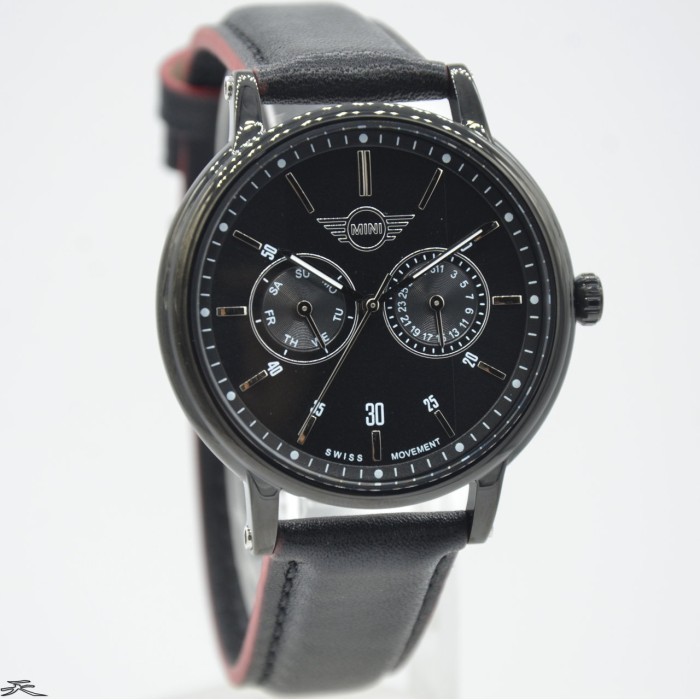 ✅Ori Mini Cooper 160644 - Jam Tangan Pria Kulit Original - Black Berkualitas