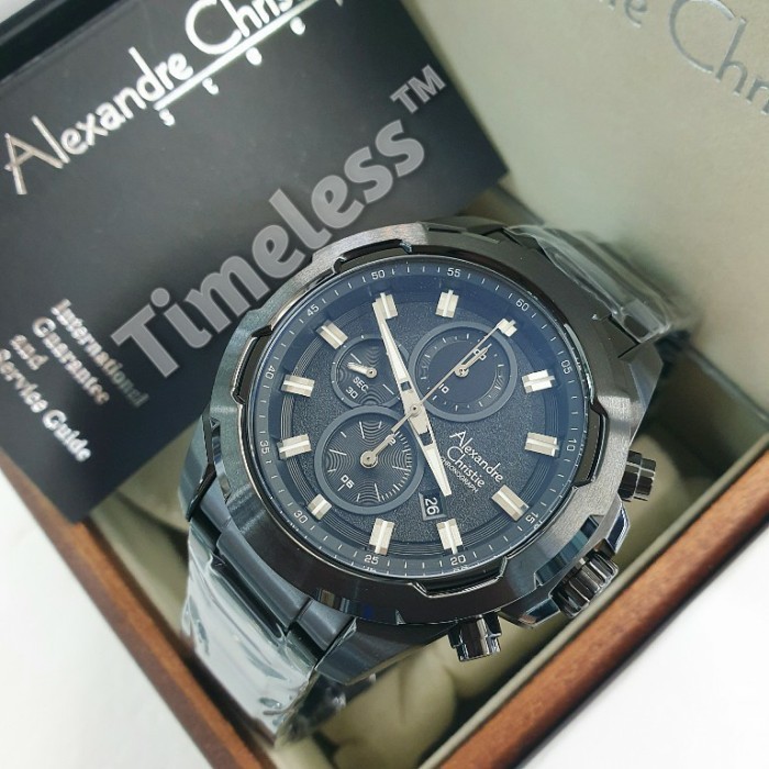 ✅Ori Jam Tangan Pria Alexandre Christie Ac 6523 Mc Black Limited