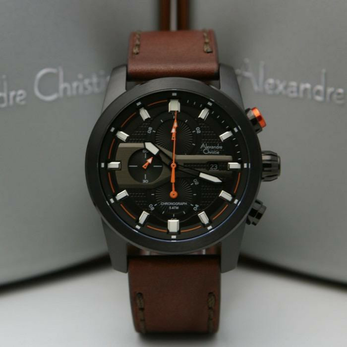 ✅Ori Alexandre Christie 6572 Black Brown Orange Original Terbatas
