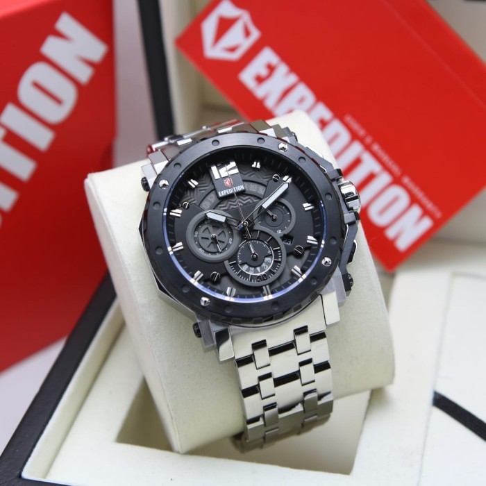✅Ori Expedition Pria E6402 / E 6402 Silver Black Rantai Original Limited
