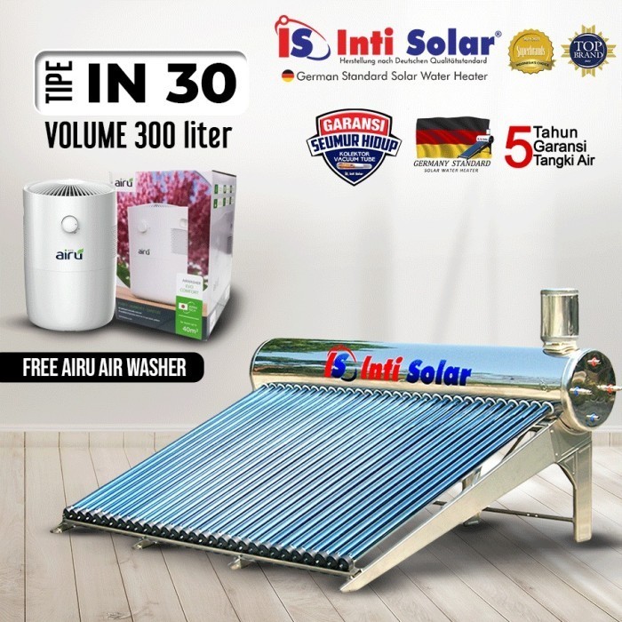Pemanas Air Tenaga Matahari Inti Solar IN 80 Liter - Water Heater Premium Indirect Heating