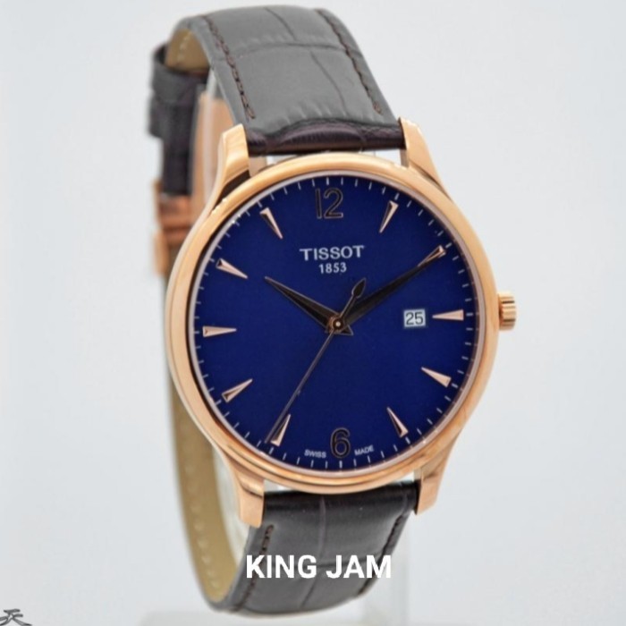 ✅Ori Jam Tangan Pria Tissot T063.610.36.047.00 Original Rosegold Blue Terbatas