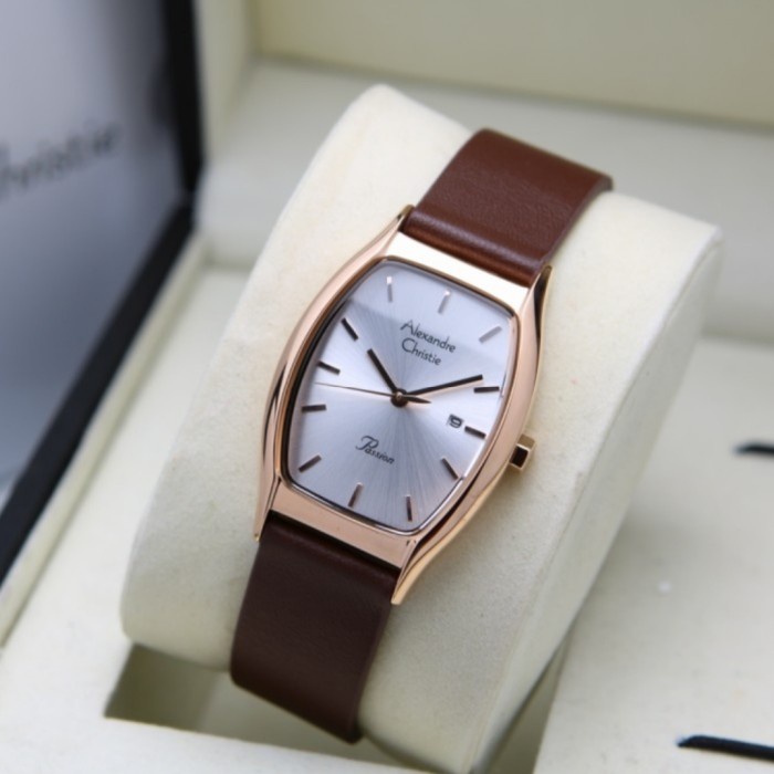 ✨Baru Alexandre Christie Ac 2939 Brown Rosegold Leather Ac2939 Wanita.Ori Terbatas