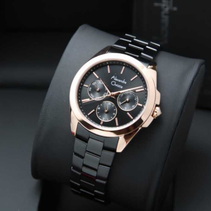 ✨Baru Alexandre Christie Ac 2977 Rosegold Black Ac2977 Wanita Original. Terbaru