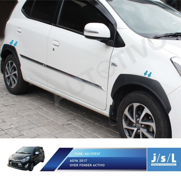 ✨New Over Fender Mobil Toyota New Agya Ayla 2017 Fender Over Hitam Limited