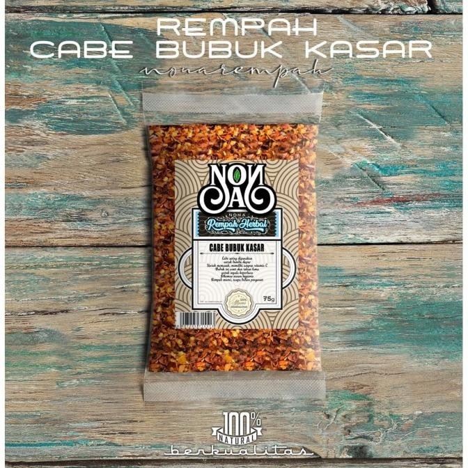

Termurah Cabe Bubuk Kasar 75 Gram Rempah Natural Organic Alami dan Murni