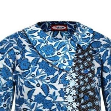 Batik Baju Batik Wanita Zeintin Uj 0373 Biru Original