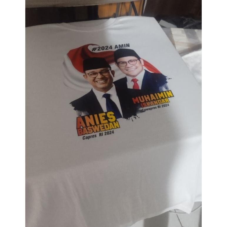 QS - kaos anies & muhaimin 2024 // baju relawan anies baswedan & muhaimin iskandar sablon dtf