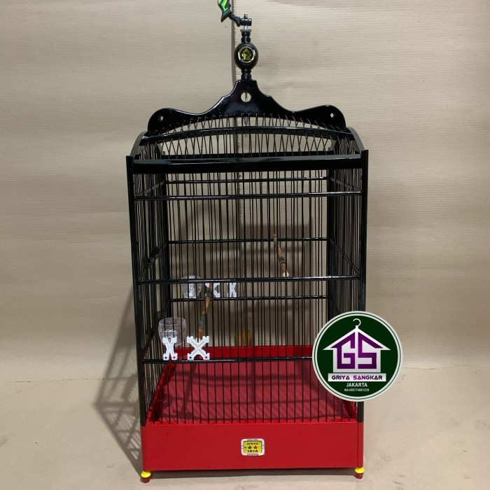 Promo Sangkar Kandang Kotak Oriq Jaya Hitam Merah No 3
