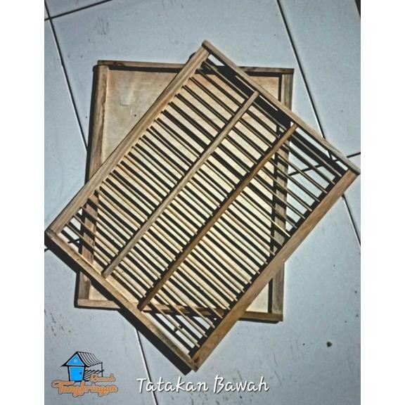 Terlaris Sangkar Ternak Kenari Kayu Jati 2Pintu(Ambrukan Belum Dirangkai) Sale