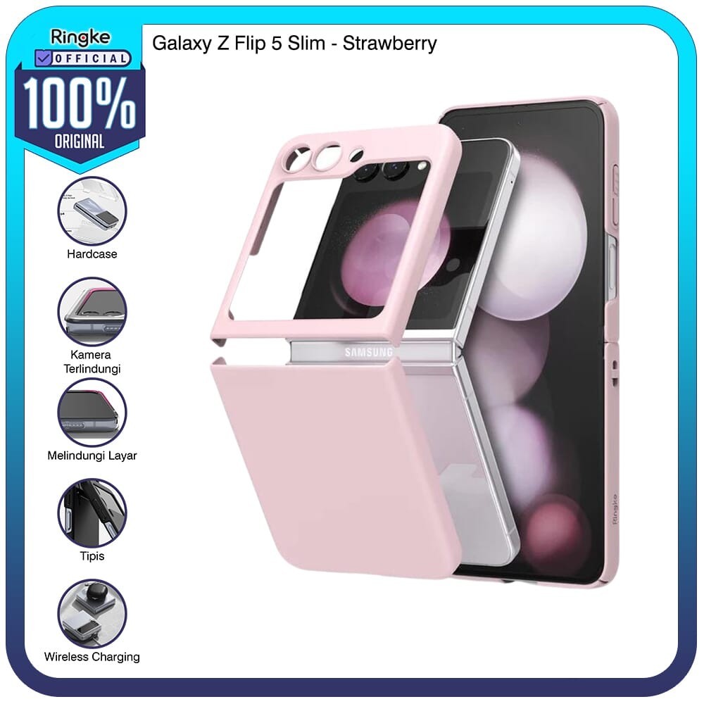 Ringke Samsung Z Flip 5 Slim Strawberry Hardcase Military Drop Armor