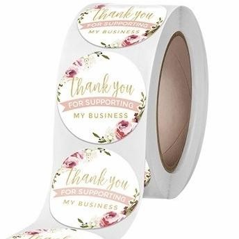 

DFG - Stiker Thank You For Supporting My Bussiness Isi 500 Label Sticker TERLARIS