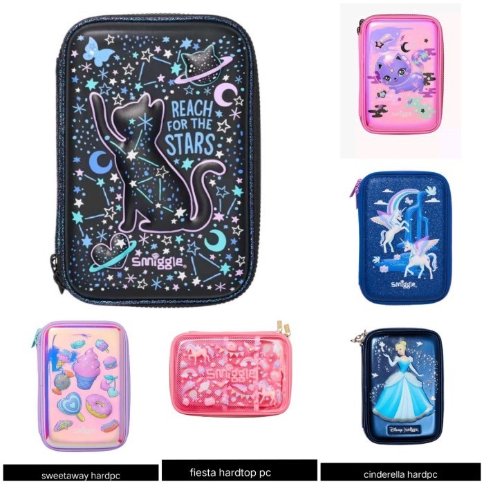 

[Baru] Smiggle Hardtop Pencil Case Starry Cat Uni Away Kitty Pink/Kado Berkualitas