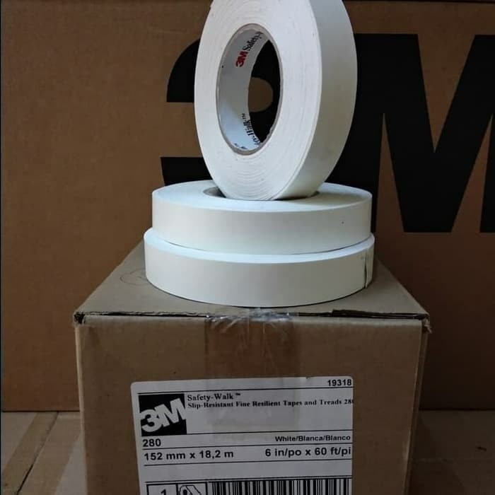 

[Baru] Safety Walk 280 Putih 3M Ukuran 24Mm X 18.2M Lakban Anti Slip White Terbatas