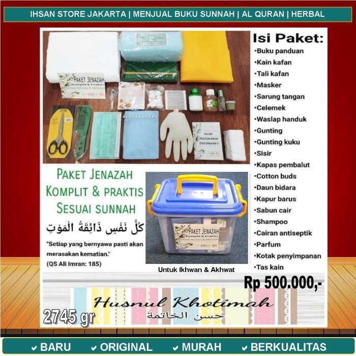 

[Baru] Paket Jenazah Lengkap Dan Sesuai Sunnah Komplit Dan Praktis Plus Box Terbatas