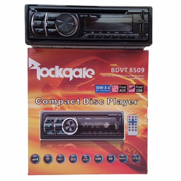 [Original] Single Dvd Rockgate Bdvt 8509 Tape Mobil Rockqate Bluetooth Terbatas