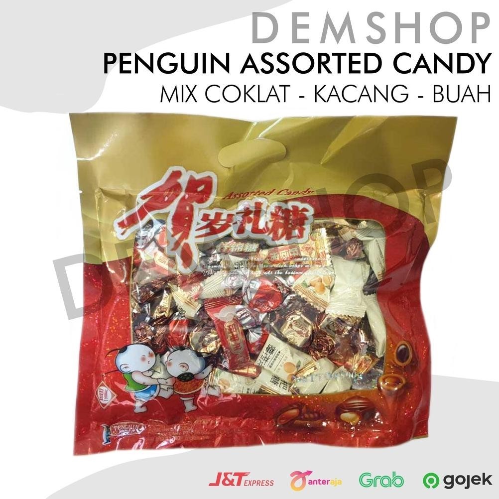 

TRE Permen Aneka Rasa / Assorted Candy Penguin - Imlek Coklat Buah Kacang TERLARIS