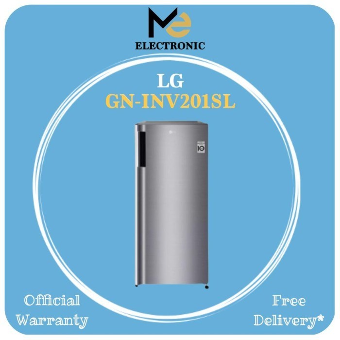 [Baru] Lg Kulkas 1 Pintu Inverter Gn Inv201Sl 169 Liter Gn-Inv201Sl 169L Diskon