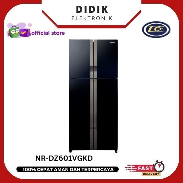 [Baru] Kulkas 4 Pintu Panasonic Nr-Dz601Vgkd 601 Liter Black Glass Door Terbatas