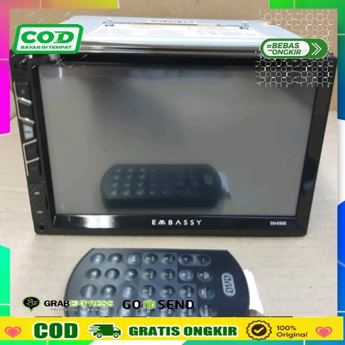 [Baru] Tape Mobil Double Din Embassy Dvd Vcd Mp4 Usb Sd Bluetooth Support Diskon
