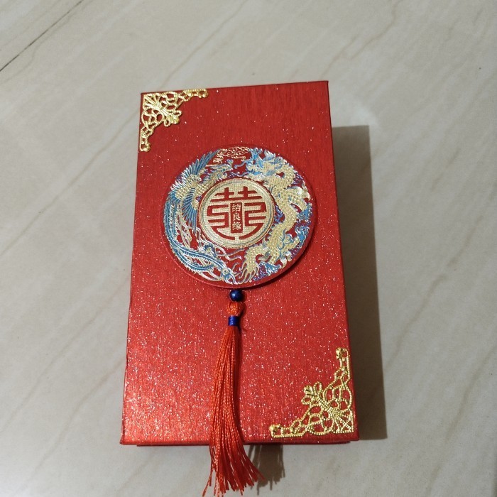 

Red Amplop / Kotak Angpao Mewah Shuang Xi Double Ness