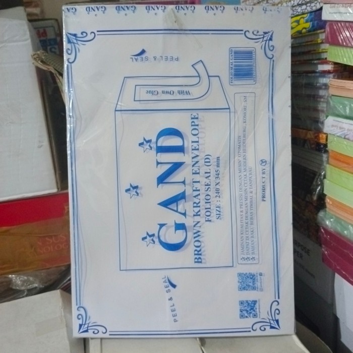 

Amplop Folio/F4 Putih Seal/Lem 100 Gr