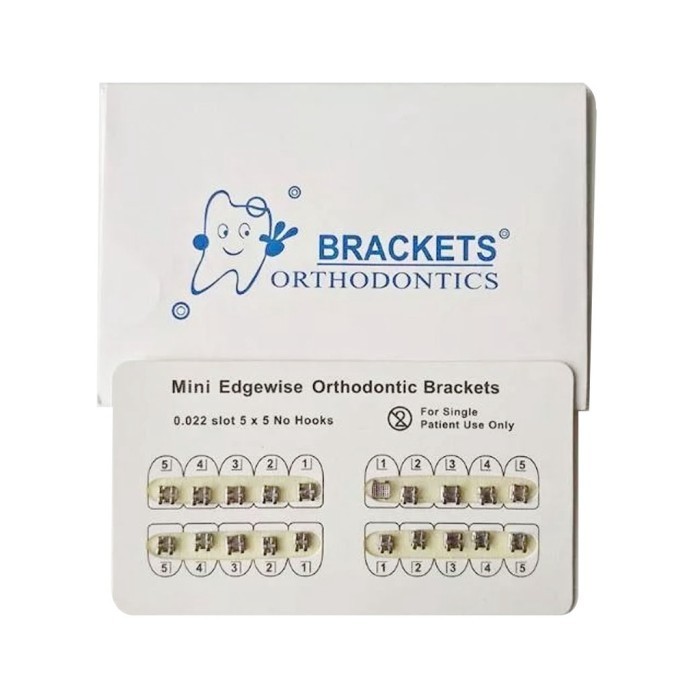 

Dental Bracket Fancy Amplop Biru Orthodontic Mini Edgewise No Hook