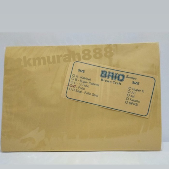 

Amplop Folio Isi 100 Lembar Brio