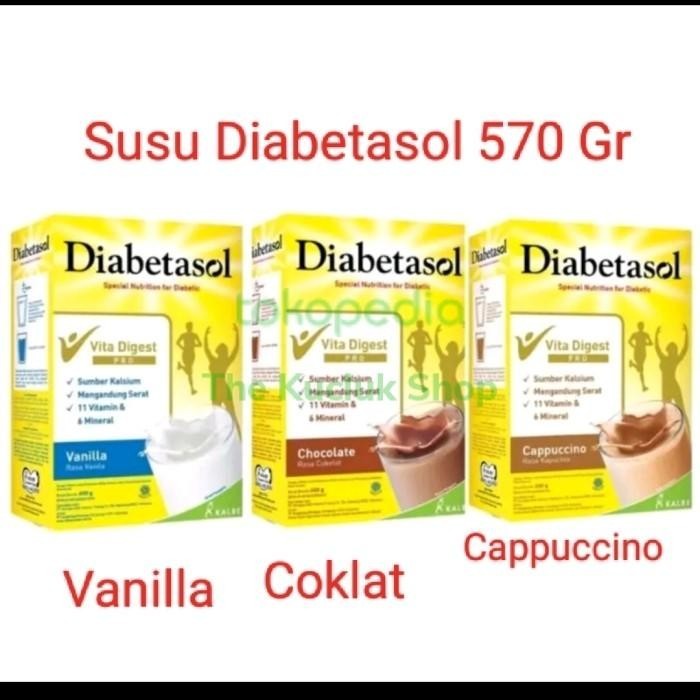 

TERBAIK SUSU DIABETASOL 570 GR SUSU UTK DIABETES RASA COKLAT VANILA CAPPUCCINO