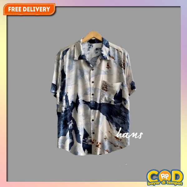 Kwmjea Pantai Motif Distro Bj Atasan Keren Korea Style Bj Hem Distro Jemeja Remaja Kekinian Kemeja C