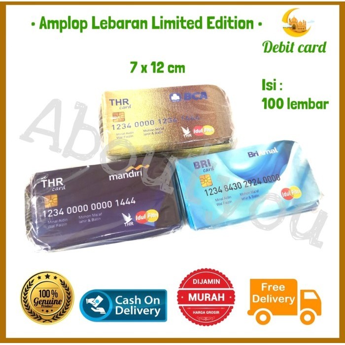 

1 Pack 100 Lembar Amplop Angpao Lebaran Idul Fitri Kartun