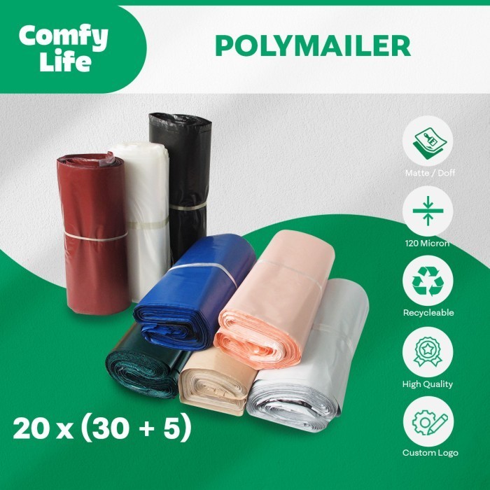 

20 X 30Cm Polymailer Polybag Kantong Amplop Plastik Packing Isi 100