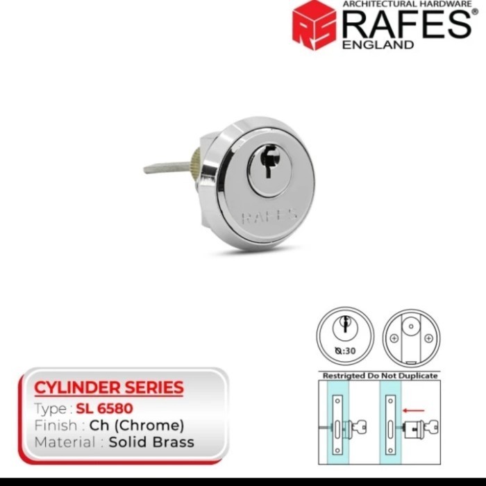 ✨COD Silinder Entrance Lock Rafes Sl-6580 Cylinder Kunci Pintu Diskon