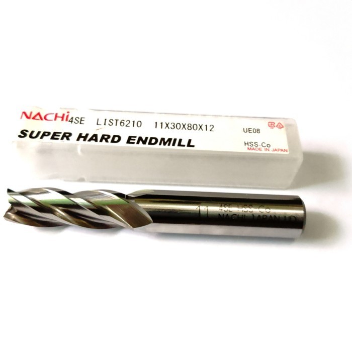 ✨COD Endmill Nachi Diamter 11Mm Flute 4 Shank 12 Enmil Naci 11Mm Hss-Co Berkualitas