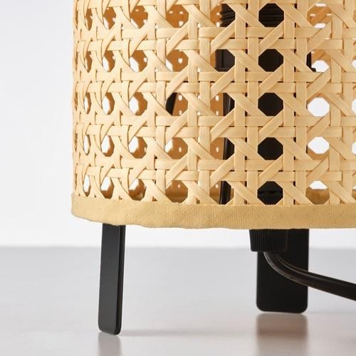 LAMPU HIAS MEJA NAKAS KAMAR TIDUR ROTAN MINIMALIS BEDSIDE DESK LAMP