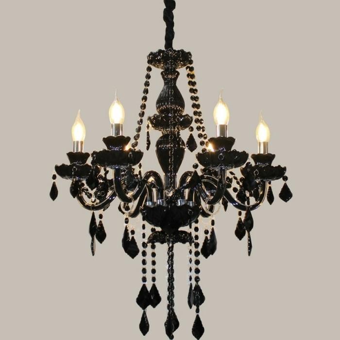 LAMPU HIAS GANTUNG KRISTAL LILIN HITAM 2020-6