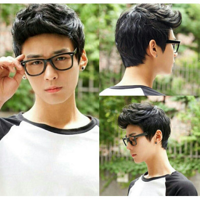 Terbaru Wig Pria Rambut Pendek Cosplay Costume Prop Promo Terlaris