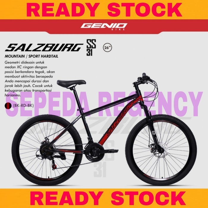 Terbaru Sepeda Gunung Mtb Genio Salzburg Ss 31 Ukuran 26 Inch 21 Speed Promo Terlaris