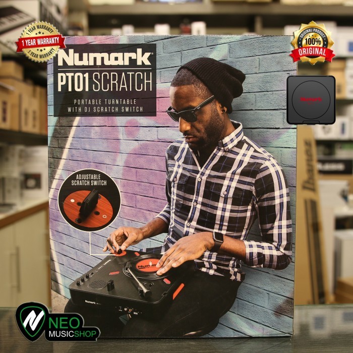 PROMO NUMARK PT01 SCRATCH PORTABLE TURNTABLE WITH DJ SCRATCH SWITCH #ORIGINAL