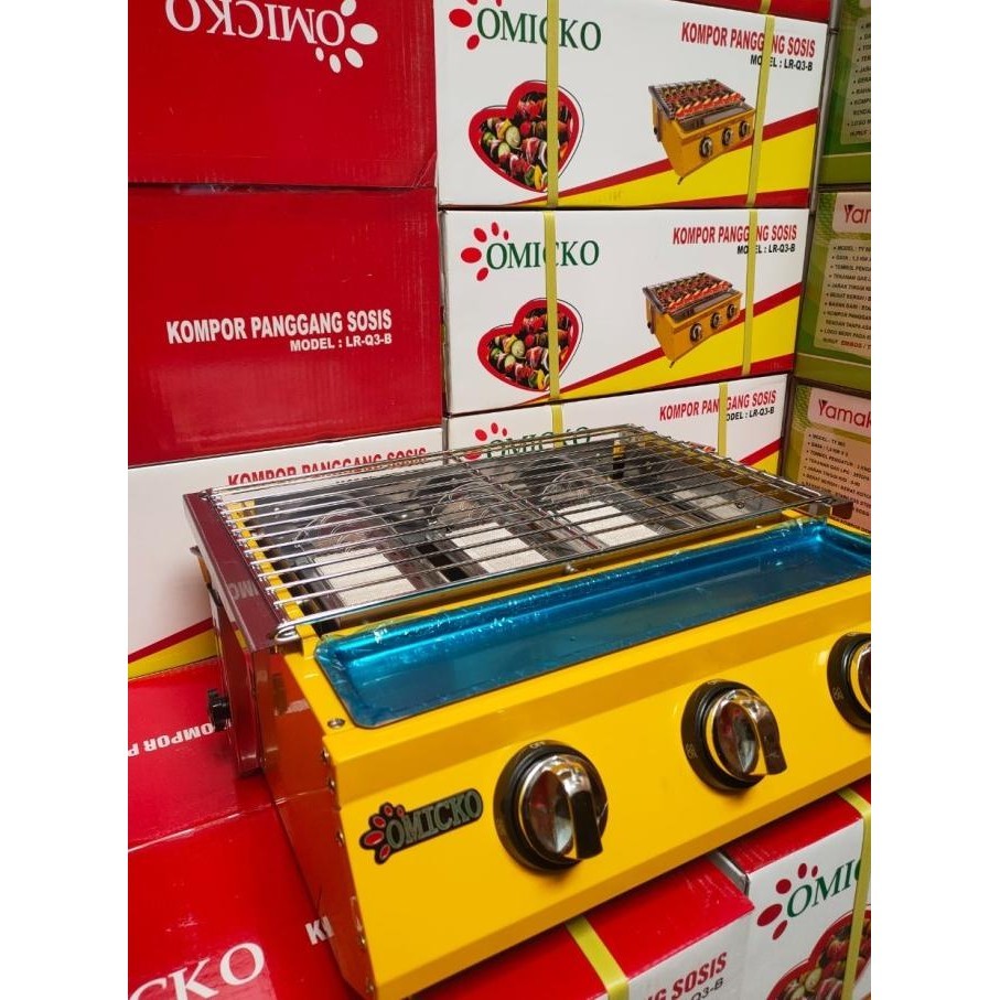 Kompor Panggang Sosis Omicko 3 Tungku / Kompor Panggang / Kompor Bakar