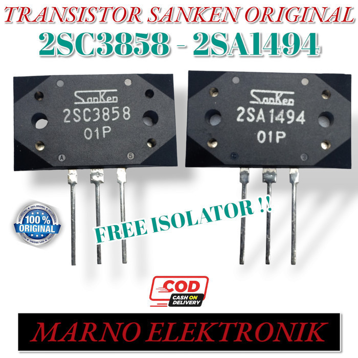 Tr Transistor Sanken 01P 2Sc3858 2Sa1494 2 Sc 3858 Sa 1494 Asli Ori Best