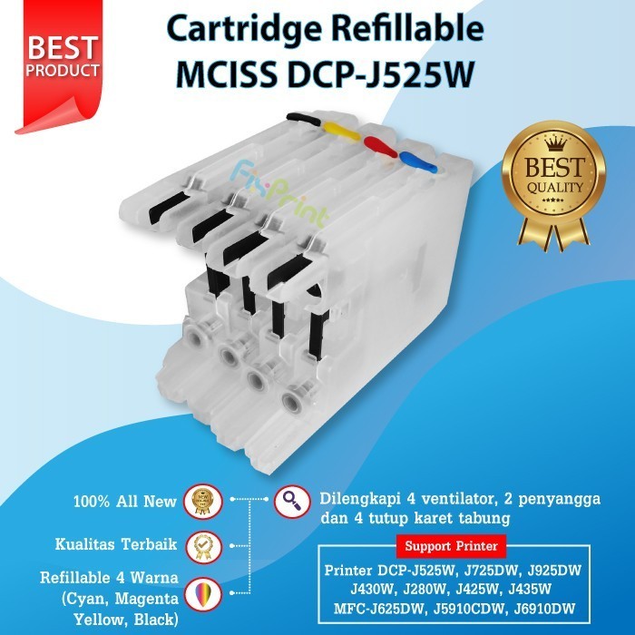 Cartridge Refillable Mciss Lc400 Dcp J725Dw Mfc J6710Dw J6710 Best