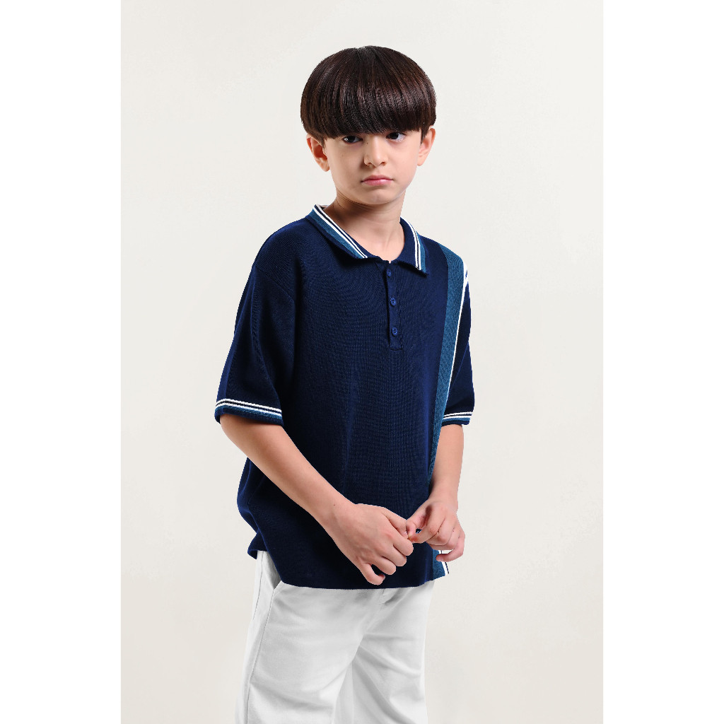 [GET IT QUICKLY] BbBggs Prepp Studio Jr - Noel Polo Shirt Navy