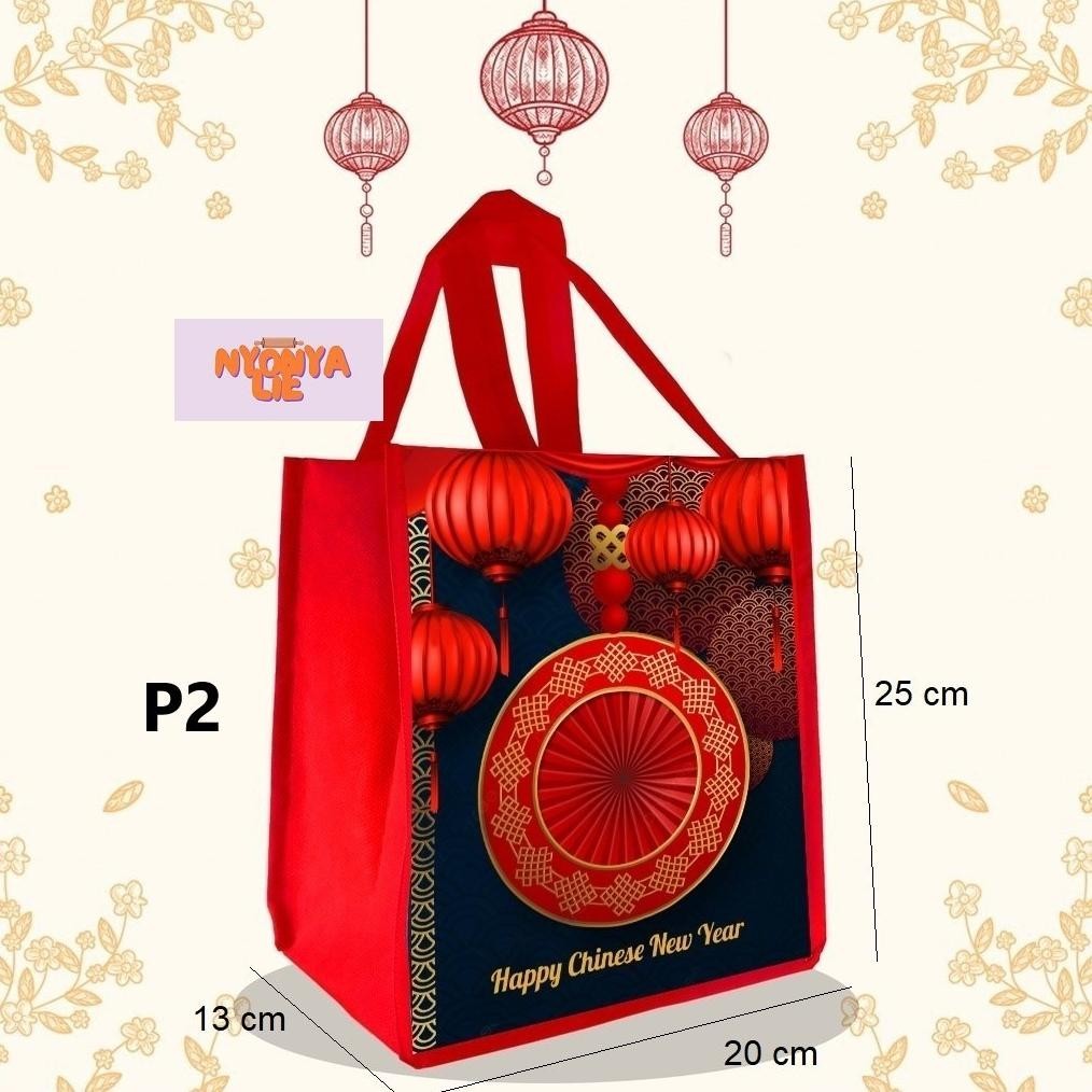 

TRY 25x20x13 Tas Spundbond Goodiebag Imlek Chinese New Year Sincia Hadiah Souvenir CNY TERLARIS